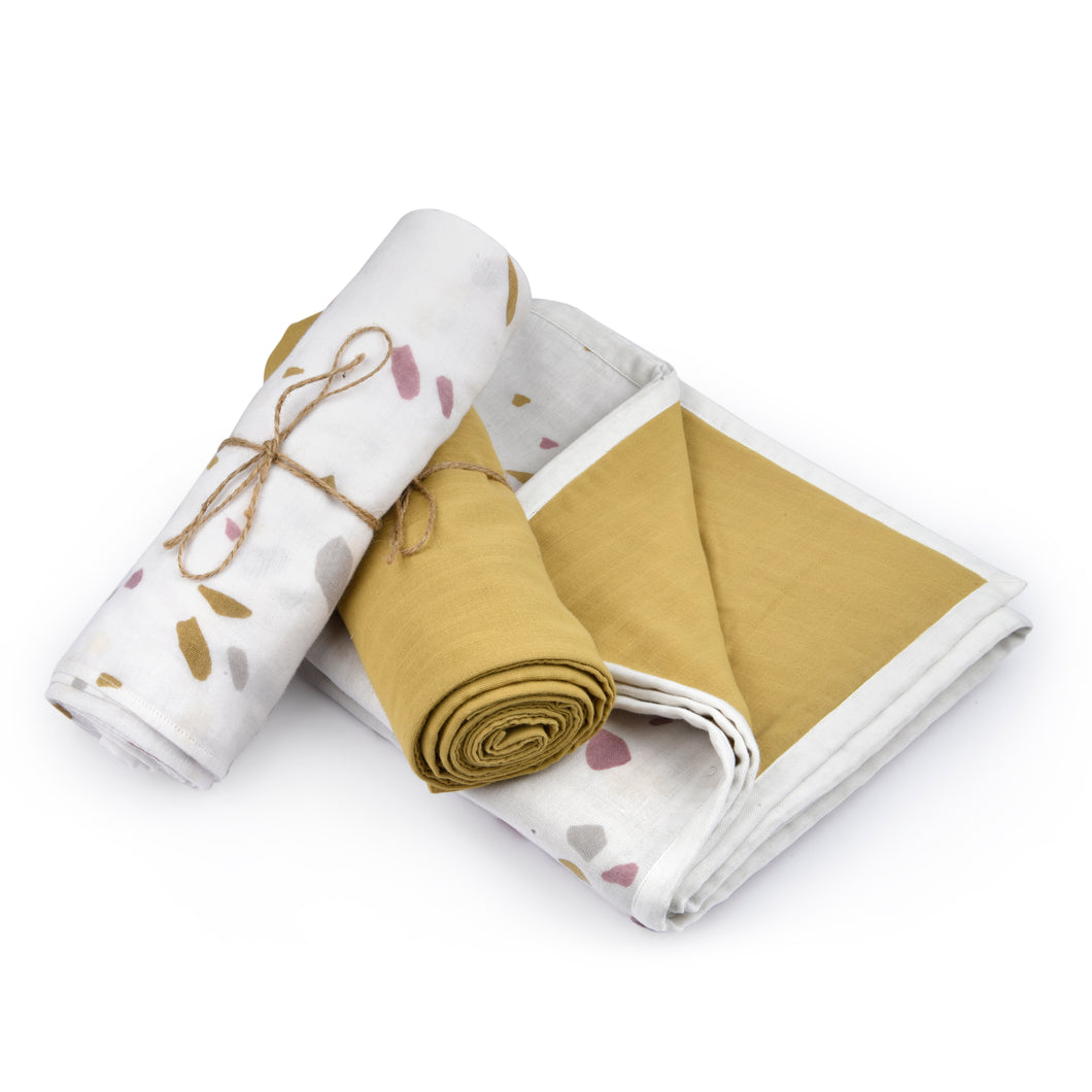 Rocks & Pebbles Blanket & Swaddle  Set